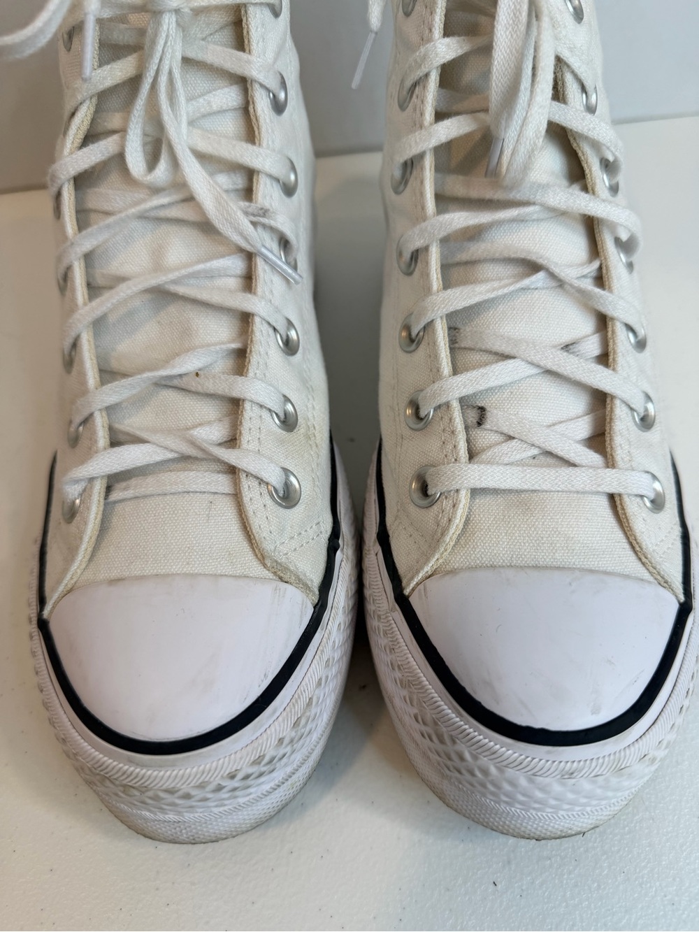 Converse Chuck Taylor All Star Platform High Top White Women’s 8.5 - Picture 3 of 15